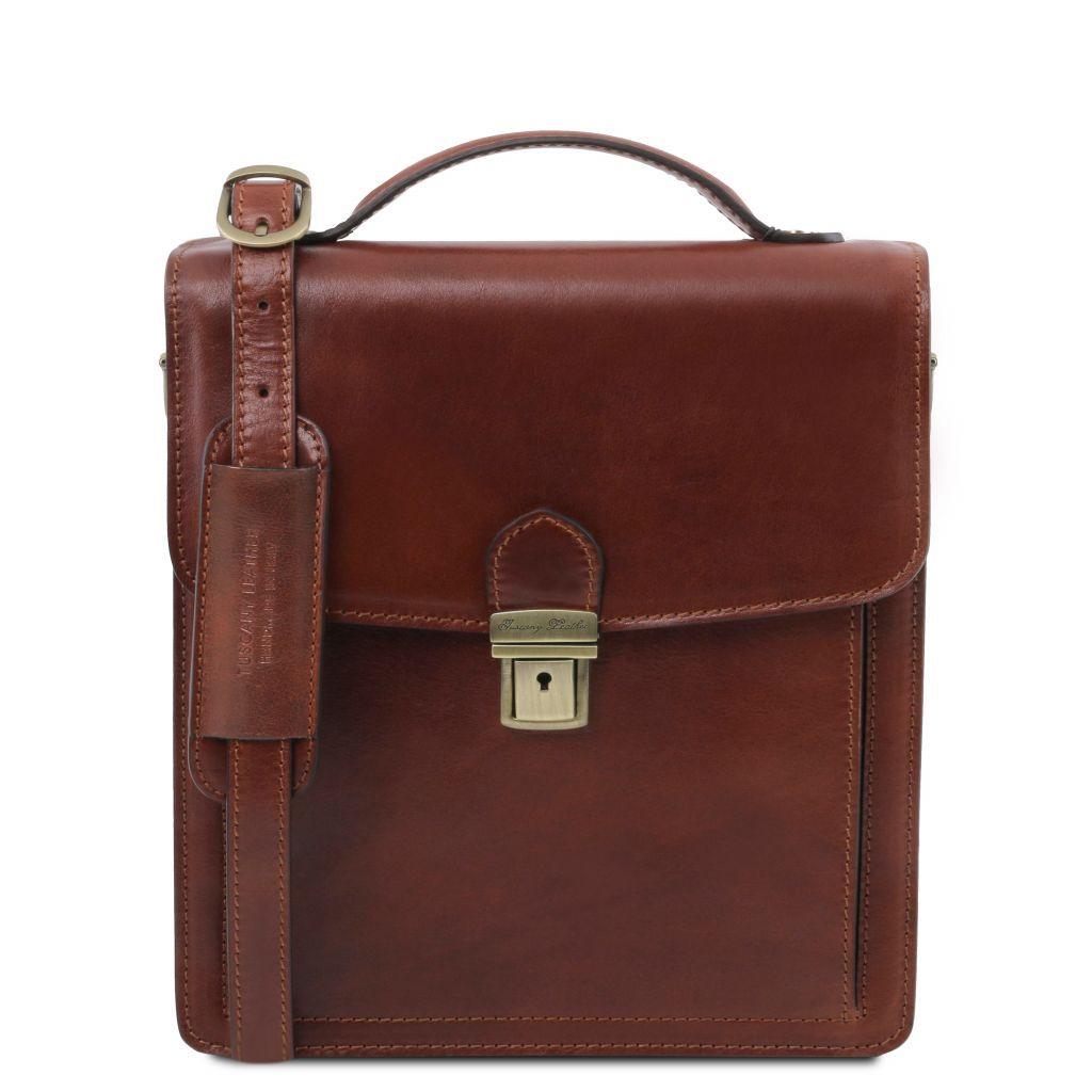 David - Leather Men's Crossbody Bag - Small size | TL141425 - Premium Leather bags for men - Shop now at San Rocco Italia