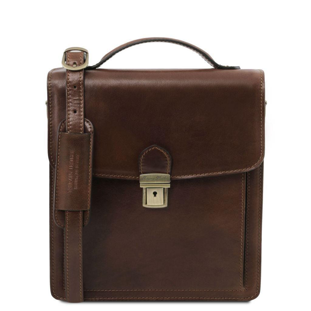 David - Leather Men's Crossbody Bag - Small size | TL141425 - Premium Leather bags for men - Shop now at San Rocco Italia