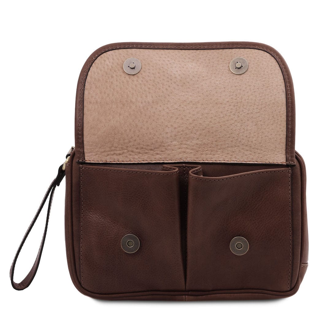 Ivan - Leather handy wrist bag for men | TL140849 - Premium Leather bags for men - Shop now at San Rocco Italia