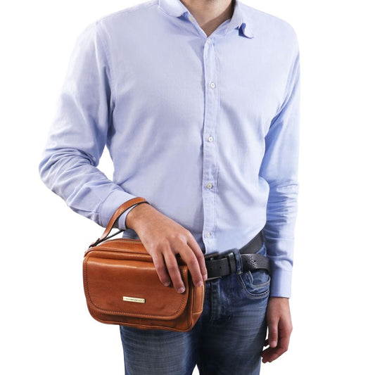 Leather bags for men Ivan - Leather handy wrist bag for men | TL140849 San Rocco Italia