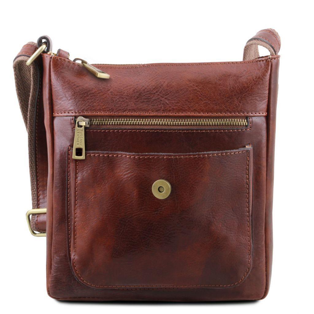 Jimmy - Leather crossbody bag for men with front pocket | TL141407 - Premium Leather bags for men - Shop now at San Rocco Italia
