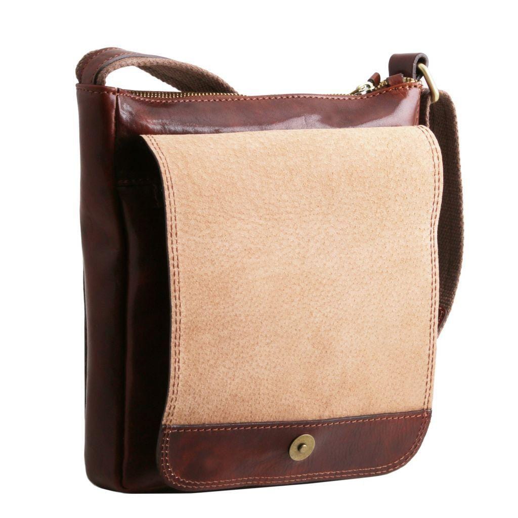 Jimmy - Leather crossbody bag for men with front pocket | TL141407 - Premium Leather bags for men - Shop now at San Rocco Italia