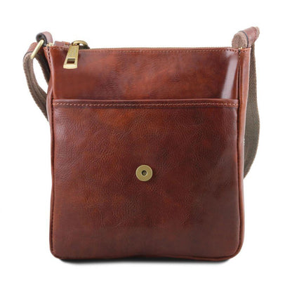 John - Leather crossbody bag for men with front zip | TL141408 - Premium Leather bags for men - Just €146.40! Shop now at San Rocco Italia