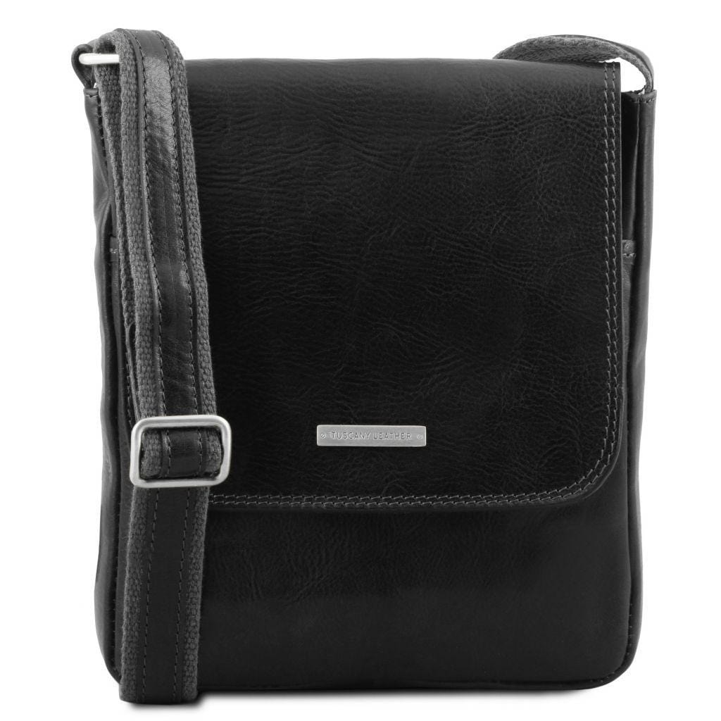 John - Leather crossbody bag for men with front zip | TL141408 - Premium Leather bags for men - Just €146.40! Shop now at San Rocco Italia