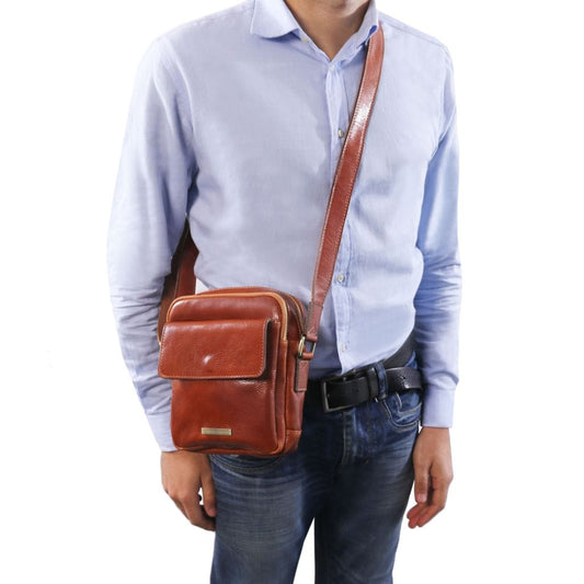 Leather bags for men Larry - Leather Crossbody Bag | TL141915 San Rocco Italia