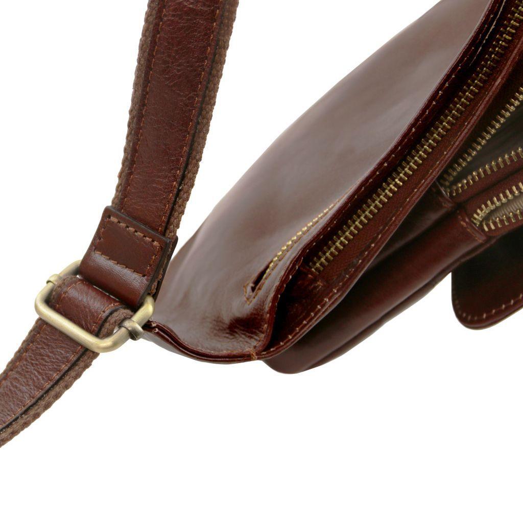 Leather crossover bag | TL141352 men's sling bag - Premium Leather bags for men - Shop now at San Rocco Italia