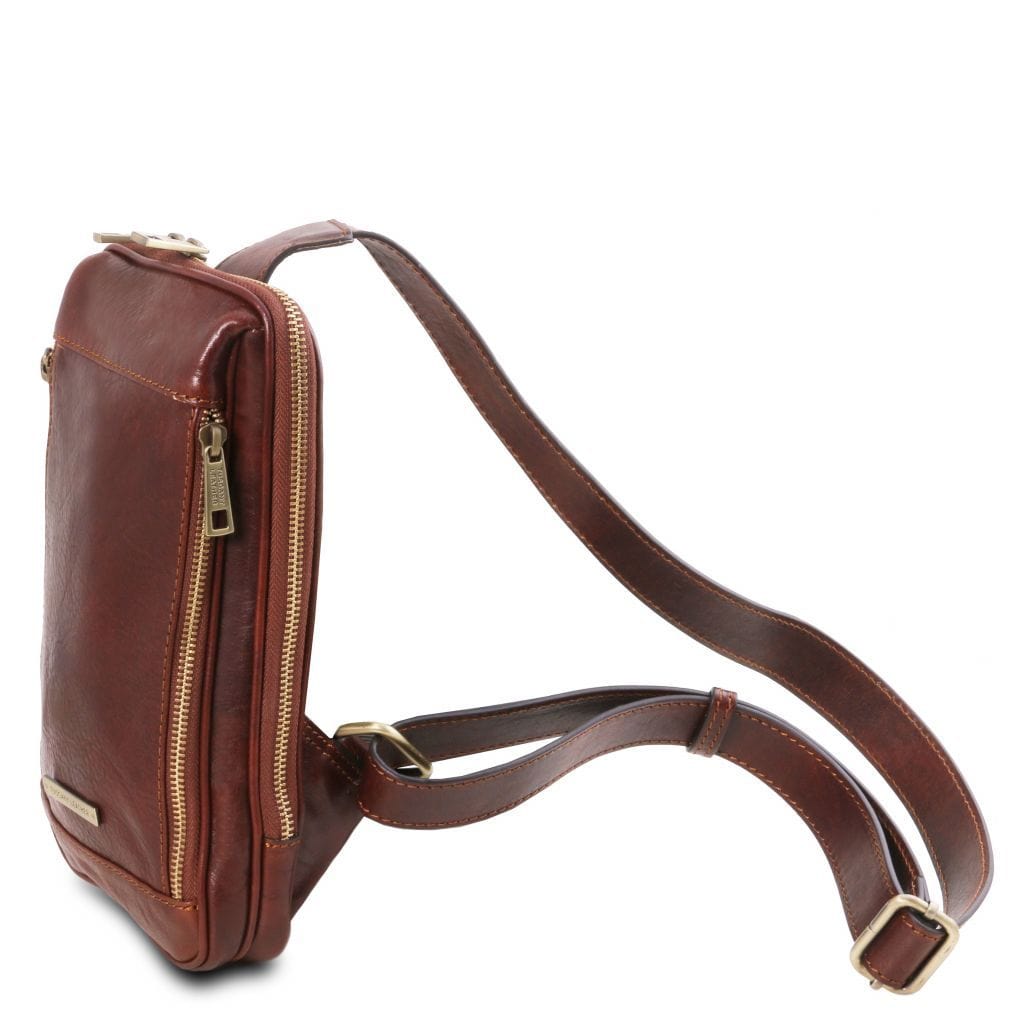 Martin - Leather crossover bag | TL141536 men's sling bag - Premium Leather bags for men - Shop now at San Rocco Italia