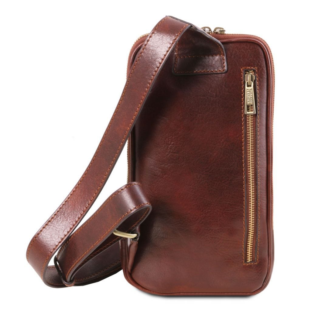 Martin - Leather crossover bag | TL141536 men's sling bag - Premium Leather bags for men - Shop now at San Rocco Italia