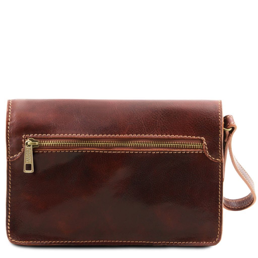 Max - Leather handy wrist bag | TL8075 - Premium Leather bags for men - Just €114.68! Shop now at San Rocco Italia