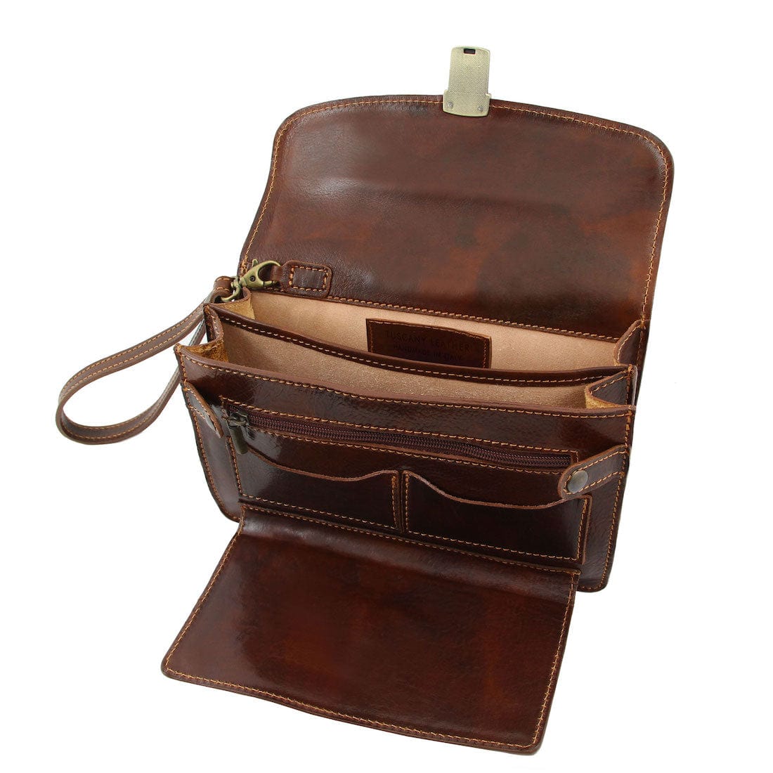 Max - Leather handy wrist bag | TL8075 - Premium Leather bags for men - Shop now at San Rocco Italia