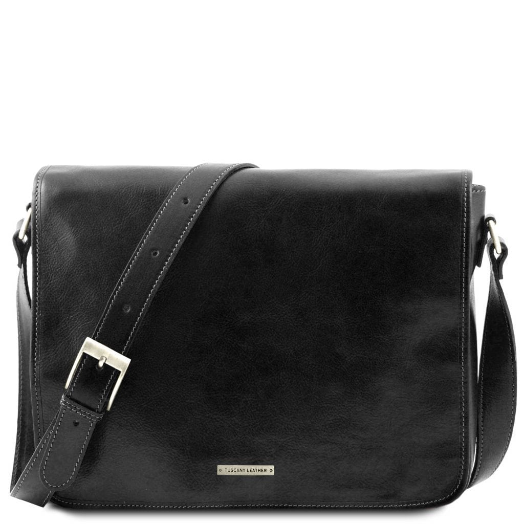 Messenger double - Crossbody leather bag | TL90475 - Premium Leather bags for men - Shop now at San Rocco Italia