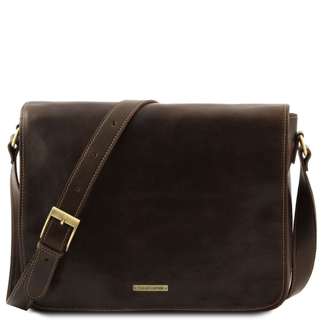 Messenger double - Crossbody leather bag | TL90475 | Tuscany Leather ...