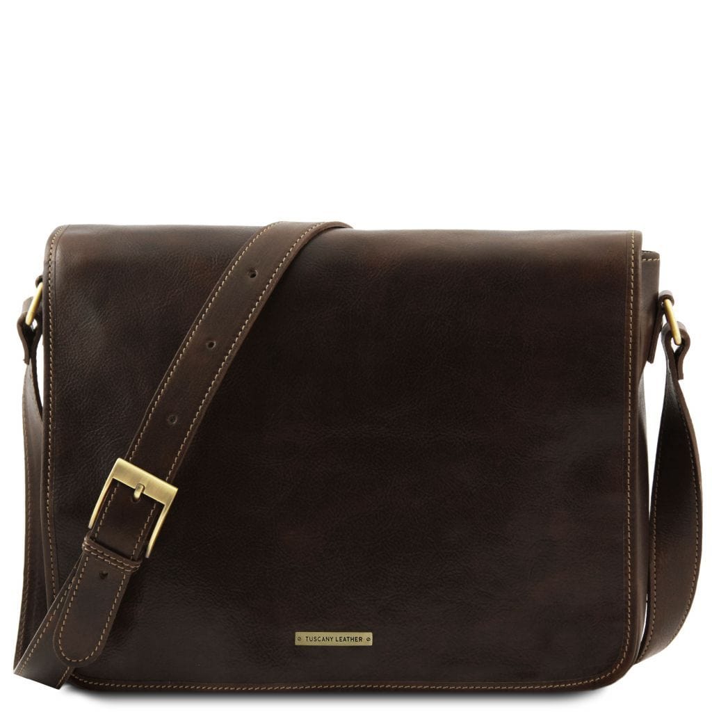 Messenger double - Crossbody leather bag | TL90475 - Premium Leather bags for men - Shop now at San Rocco Italia