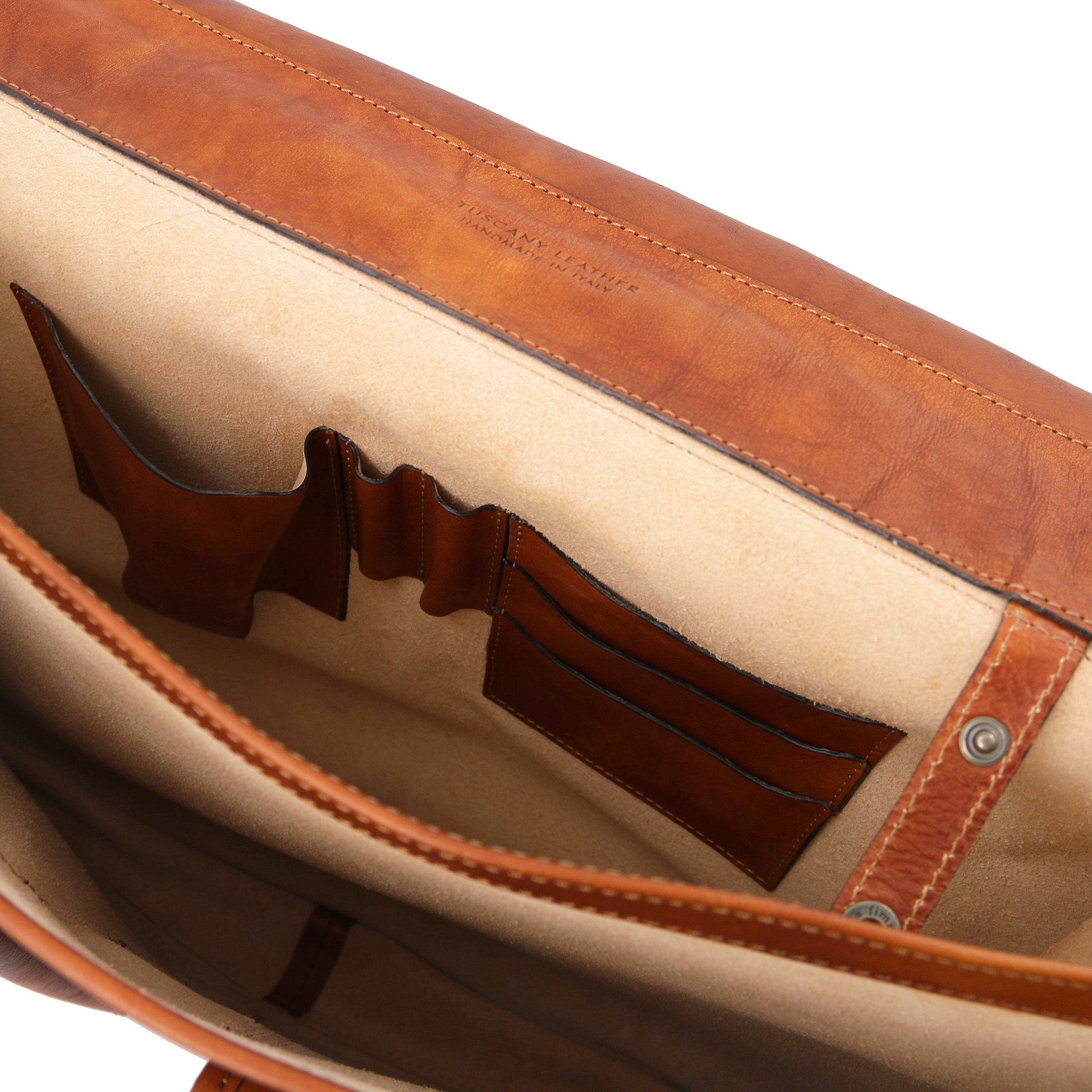 Ancona - Leather messenger bag | TL142073 - Premium Leather briefcases - Shop now at San Rocco Italia