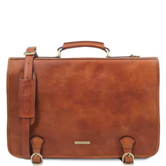 Leather briefcases Natural Ancona - Leather messenger bag | TL142073 San Rocco Italia