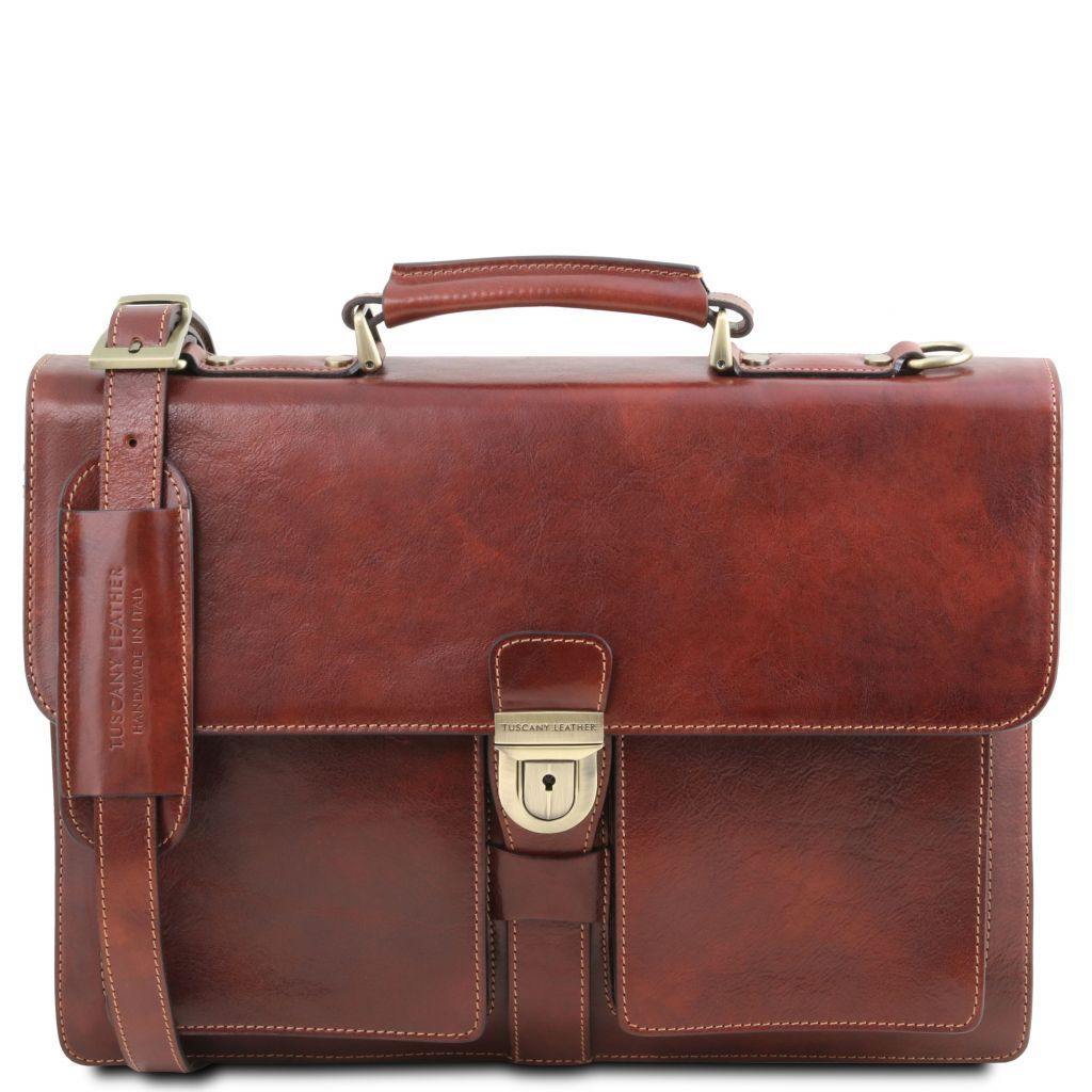 Assisi - Leather briefcase 3 compartments | TL141825 - Premium Leather briefcases - Shop now at San Rocco Italia