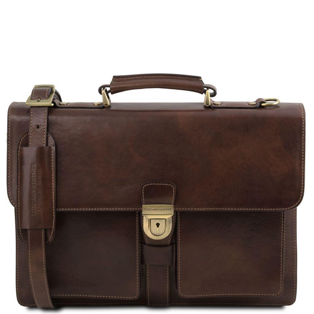 Assisi - Leather briefcase 3 compartments | TL141825 - Premium Leather briefcases - Shop now at San Rocco Italia