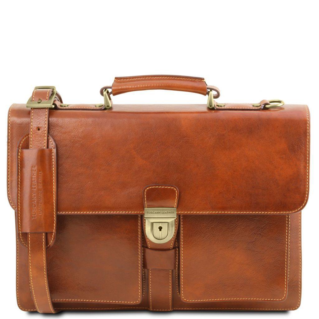 Assisi - Leather briefcase 3 compartments | TL141825 - Premium Leather briefcases - Shop now at San Rocco Italia