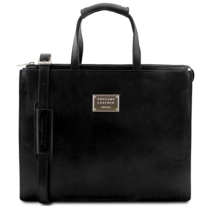 Palermo - Italian leather briefcase 3-compartment for women | TL141343 - Premium Leather briefcases - Shop now at San Rocco Italia