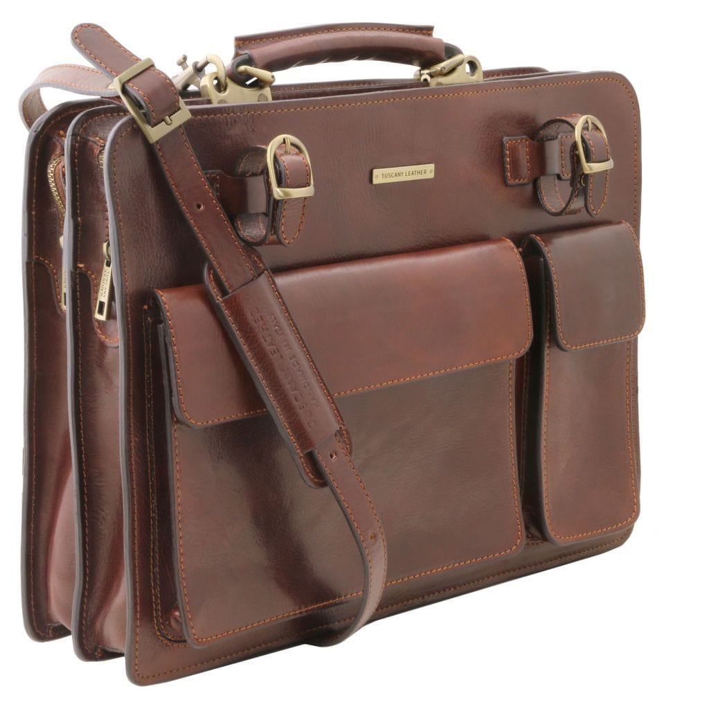 Venezia - Leather briefcase 2 compartments | TL141268 - Premium Leather briefcases - Shop now at San Rocco Italia