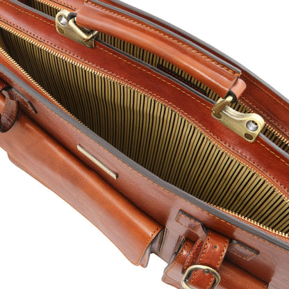 Venezia - Leather briefcase 2 compartments | TL141268 - Premium Leather briefcases - Shop now at San Rocco Italia