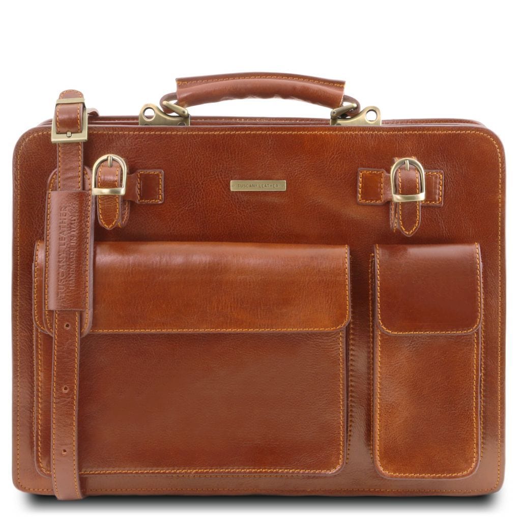 Venezia - Leather briefcase 2 compartments | TL141268 - Premium Leather briefcases - Shop now at San Rocco Italia