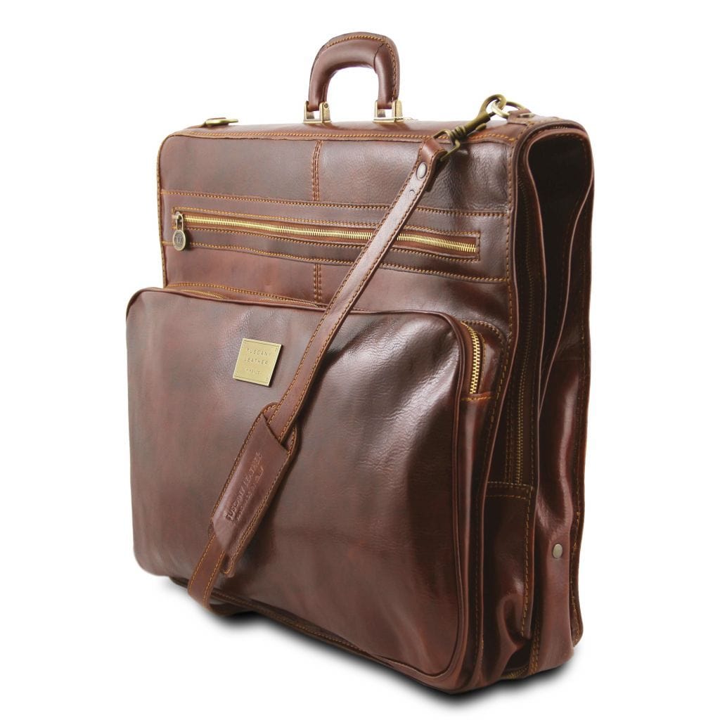 Papeete - Leather Garment Bag | TL3056 suiter bag - Premium Leather garment bags - Shop now at San Rocco Italia