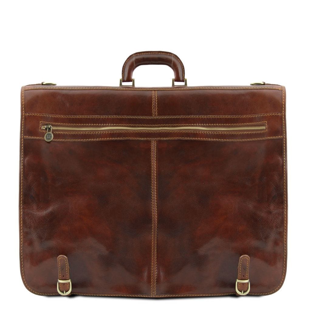 Papeete - Leather Garment Bag | TL3056 suiter bag - Premium Leather garment bags - Shop now at San Rocco Italia