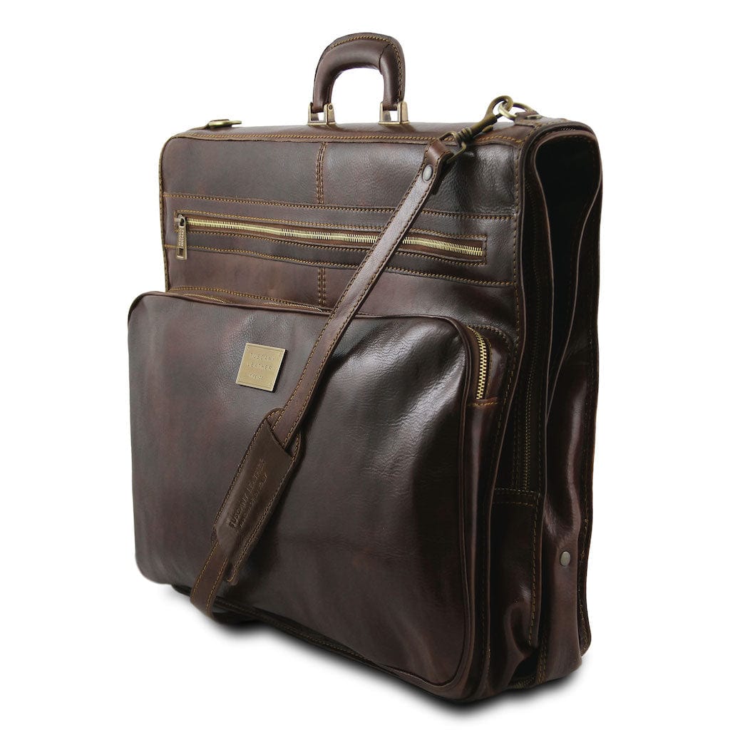 Papeete - Leather Garment Bag | TL3056 suiter bag - Premium Leather garment bags - Shop now at San Rocco Italia