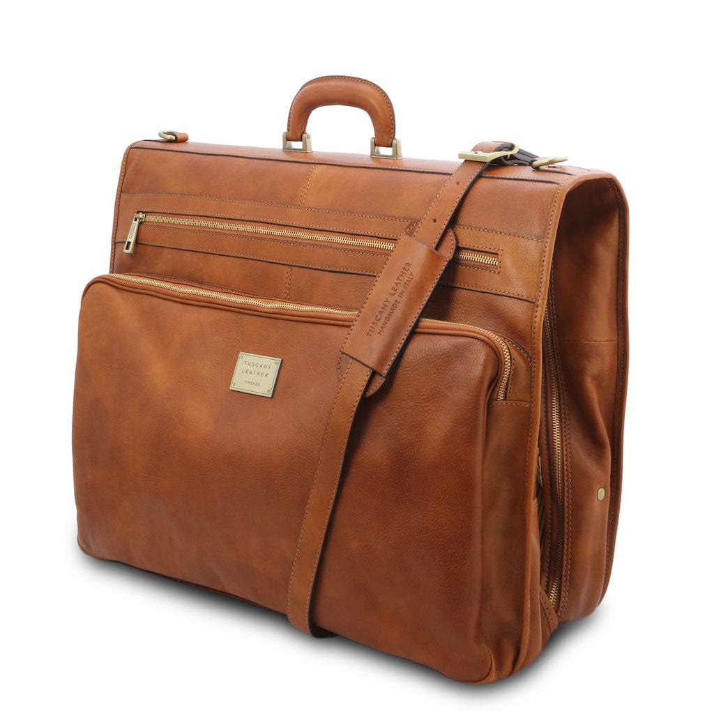 Papeete - Leather Garment Bag | TL3056 suiter bag - Premium Leather garment bags - Shop now at San Rocco Italia