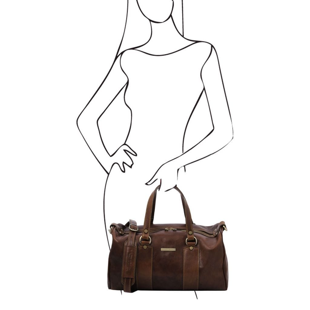 Lucrezia - Leather maxi duffle bag | TL141977 - Premium Leather handbags - Shop now at San Rocco Italia