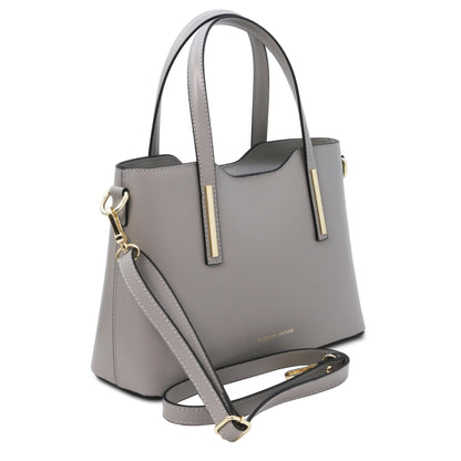 Olimpia - Leather tote - Small size | TL141521 - Premium Leather handbags - Shop now at San Rocco Italia