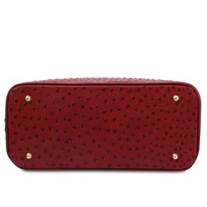 TL Bag Handbag in Ostrich-print Leather