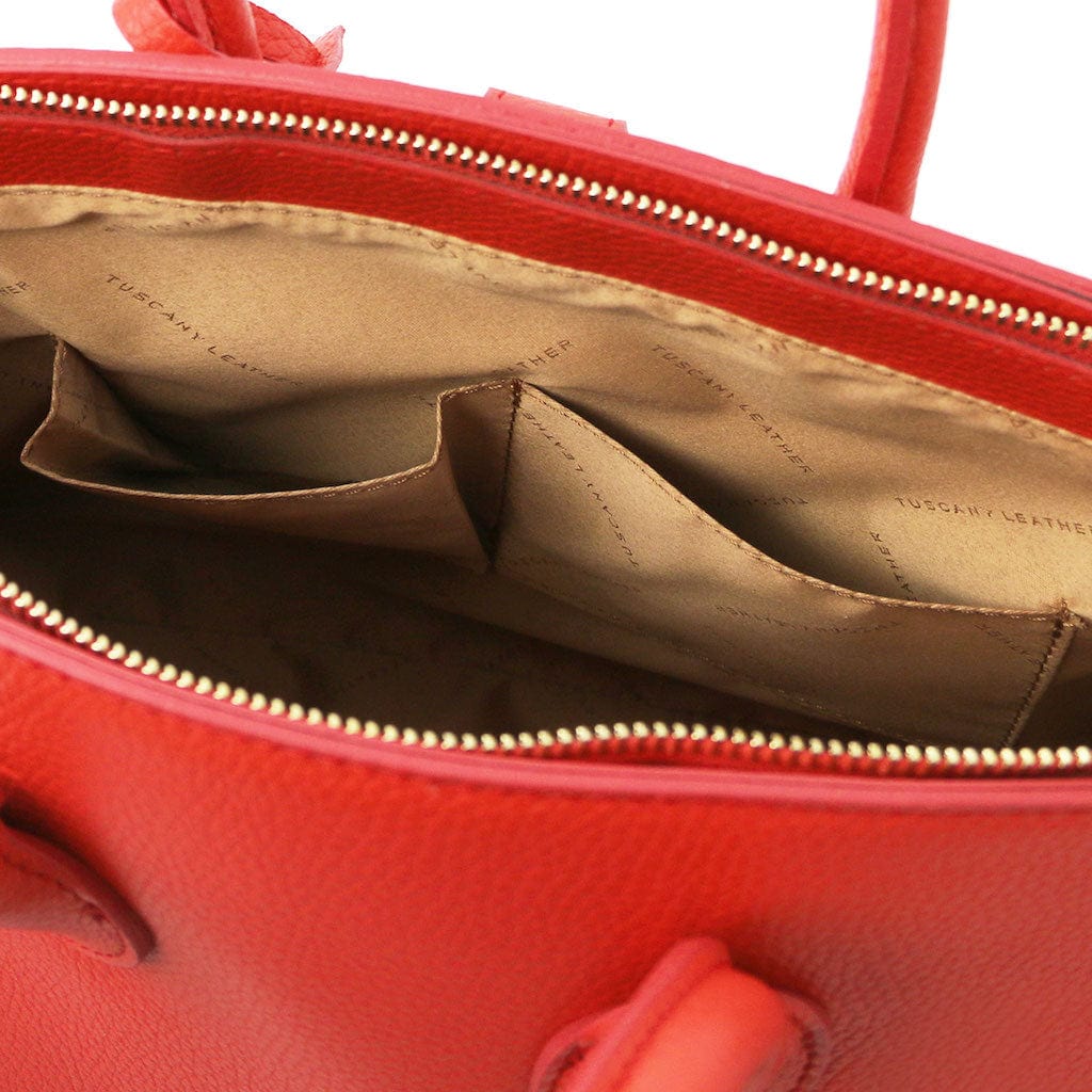 TL Bag - Leather handbag with golden hardware | TL141529 - Premium Leather handbags - Just €146.40! Shop now at San Rocco Italia