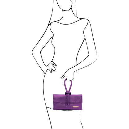 TL Bag - Metallic leather clutch | TL141993 - Premium Leather handbags - Just €73.20! Shop now at San Rocco Italia