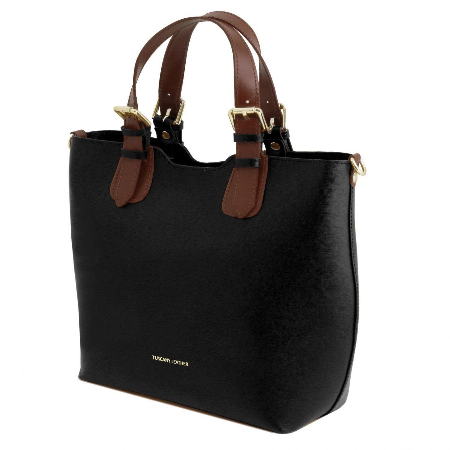 TL Bag - Saffiano Italian leather tote with long strap | TL141696 - Premium Leather handbags - Shop now at San Rocco Italia