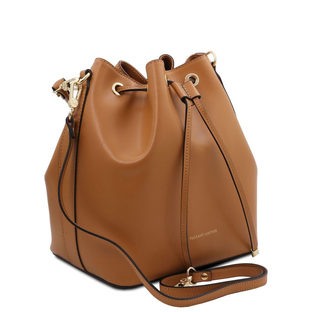 Vittoria - Leather bucket bag | TL141531 - Premium Leather handbags - Shop now at San Rocco Italia