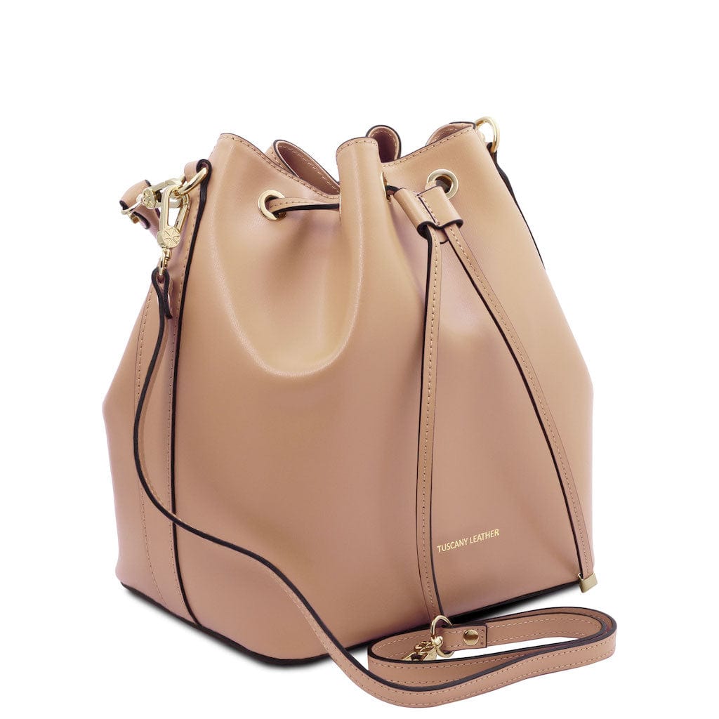 Vittoria - Leather bucket bag | TL141531 - Premium Leather handbags - Shop now at San Rocco Italia