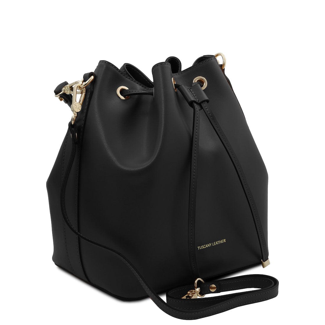 Eden medium discount leather bucket bag