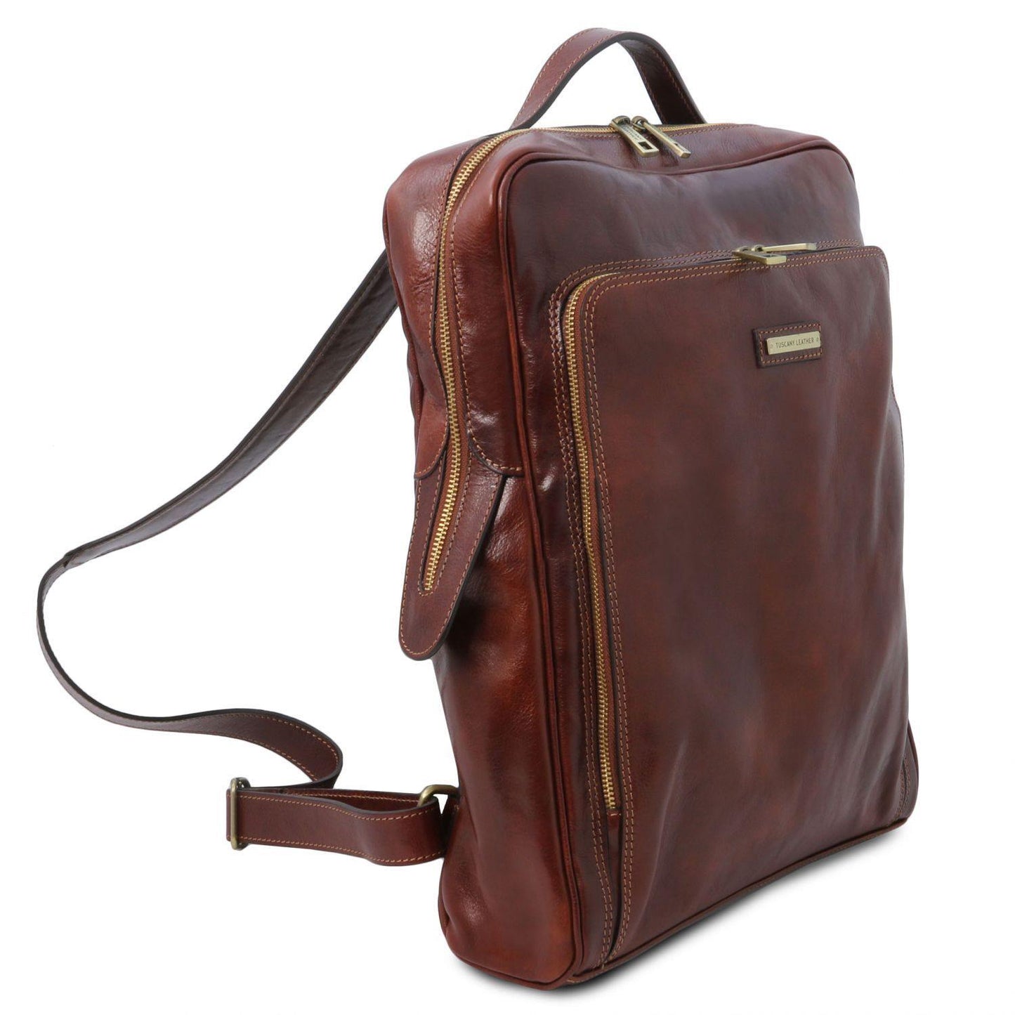 Bangkok - Leather laptop backpack - Large size | TL141987 - Premium Leather laptop bags - Just €390.40! Shop now at San Rocco Italia