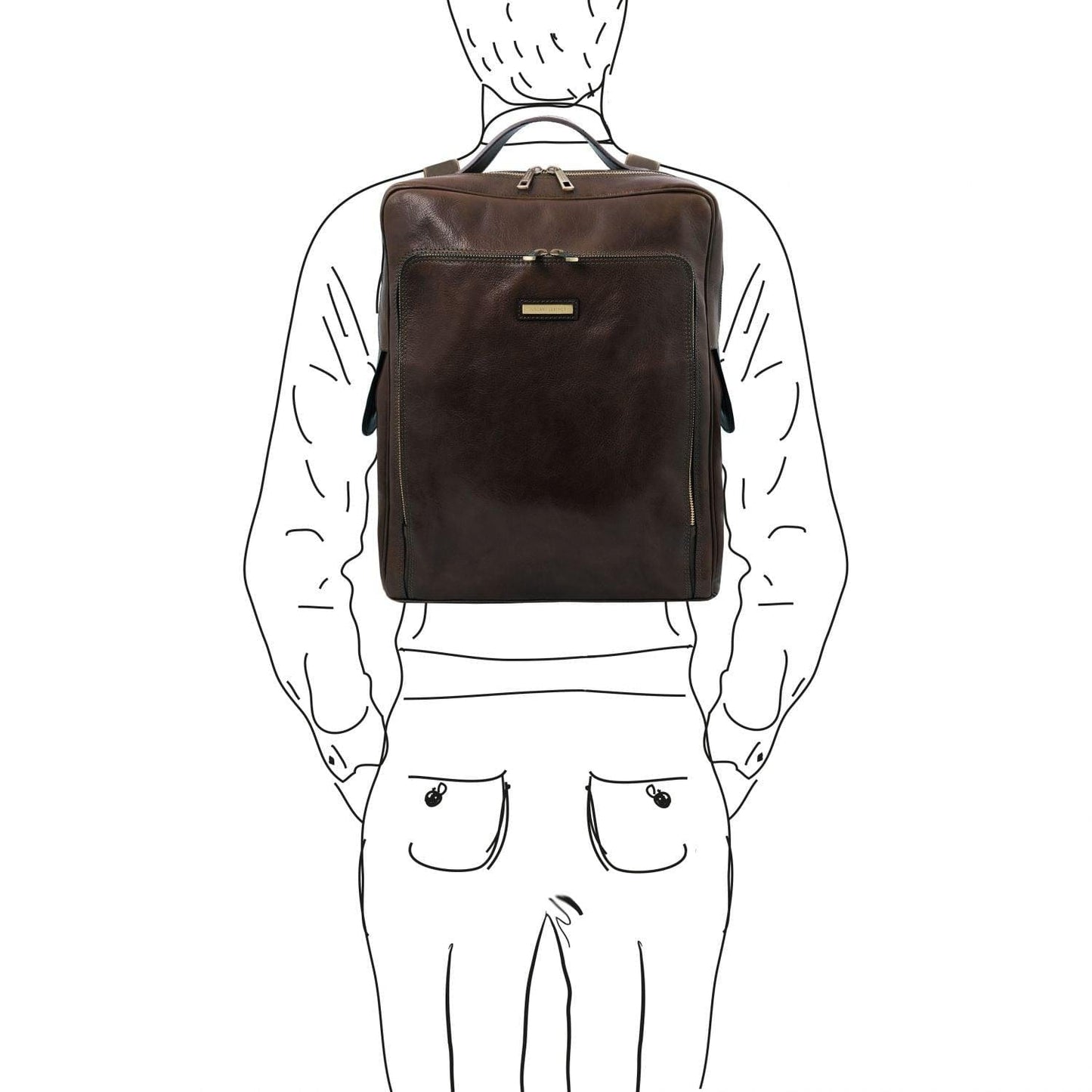 Bangkok - Leather laptop backpack - Large size | TL141987 - Premium Leather laptop bags - Shop now at San Rocco Italia