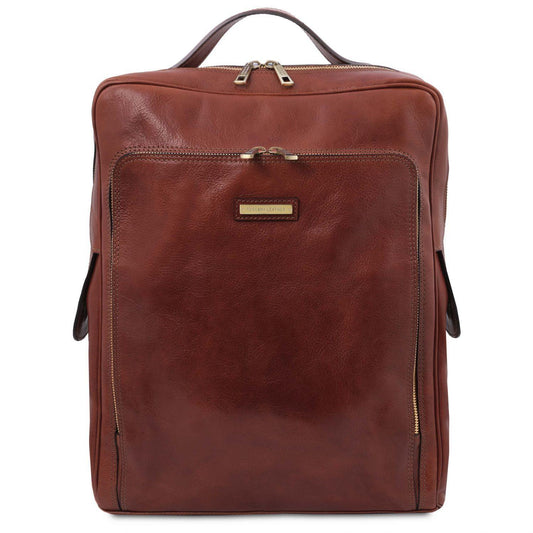 Bangkok - Leather laptop backpack - Large size | TL141987 - Premium Leather laptop bags - Just €390.40! Shop now at San Rocco Italia