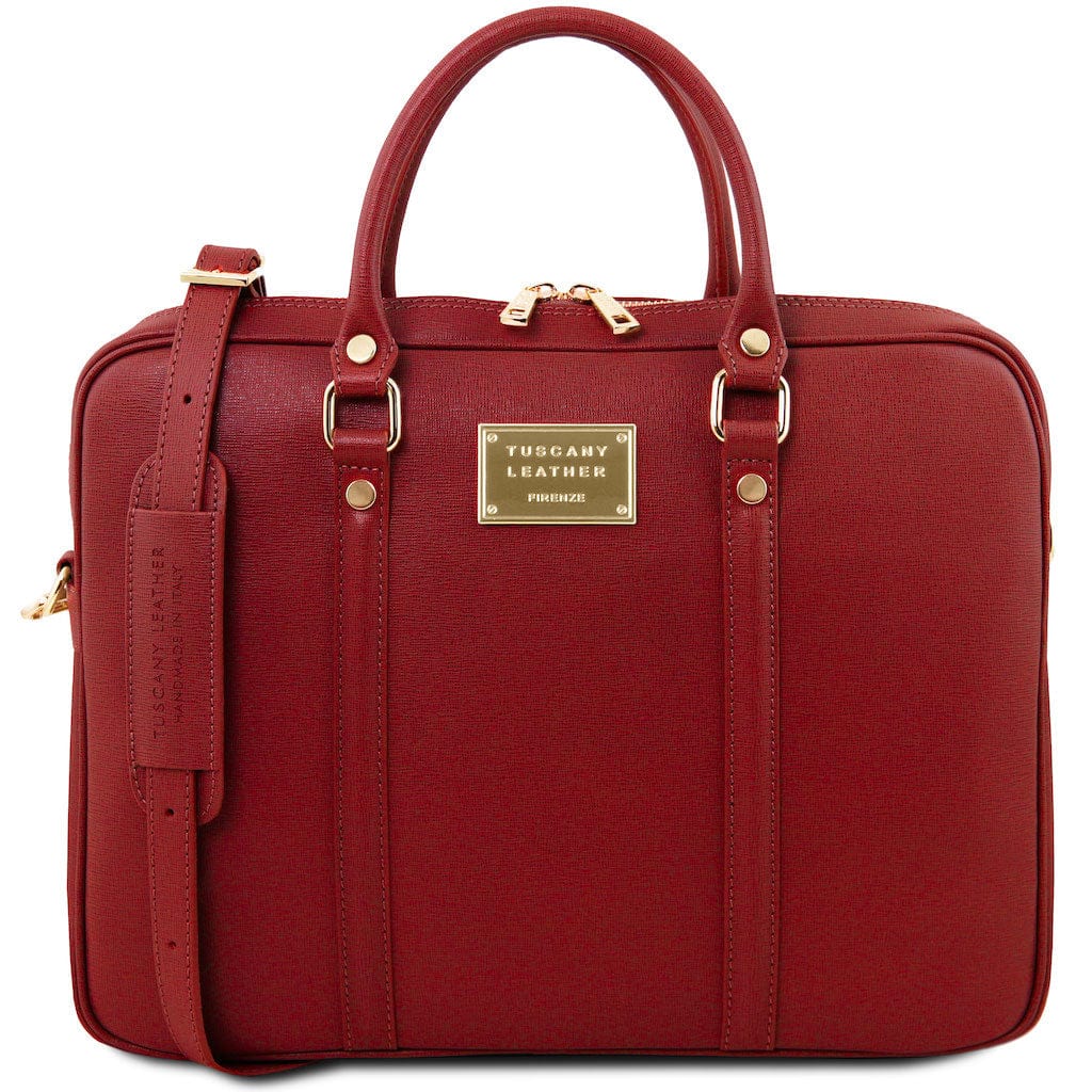 Prato - Exclusive Saffiano leather laptop case | TL141626 - Premium Leather laptop bags - Just €207.40! Shop now at San Rocco Italia