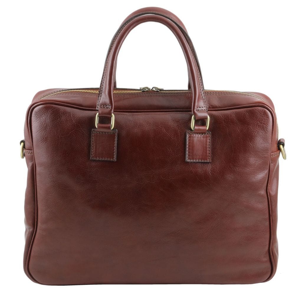 Urbino - Leather laptop briefcase with front pocket | TL141241 - Premium Leather laptop bags - Just €274.50! Shop now at San Rocco Italia
