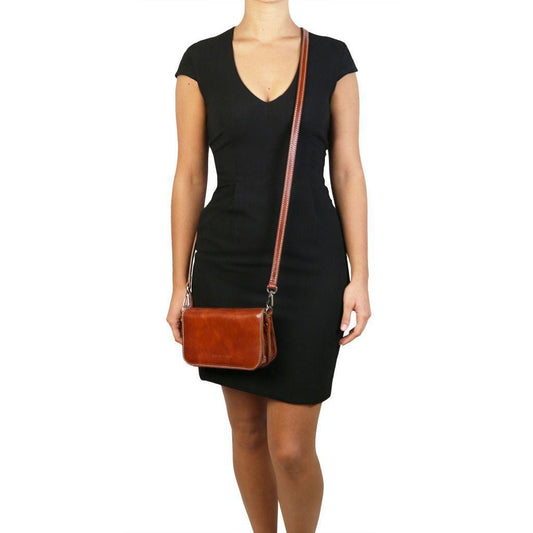 Leather shoulder bags Carmen - Leather shoulder bag with flap | TL141713 San Rocco Italia