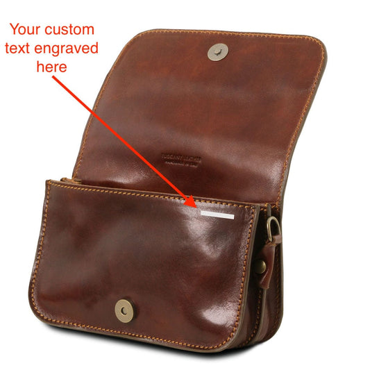 Leather shoulder bags Carmen - Leather shoulder bag with flap | TL141713 San Rocco Italia