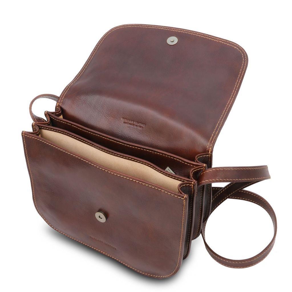 Greta - Lady leather saddle bag | TL141958 - Premium Leather shoulder bags - Shop now at San Rocco Italia