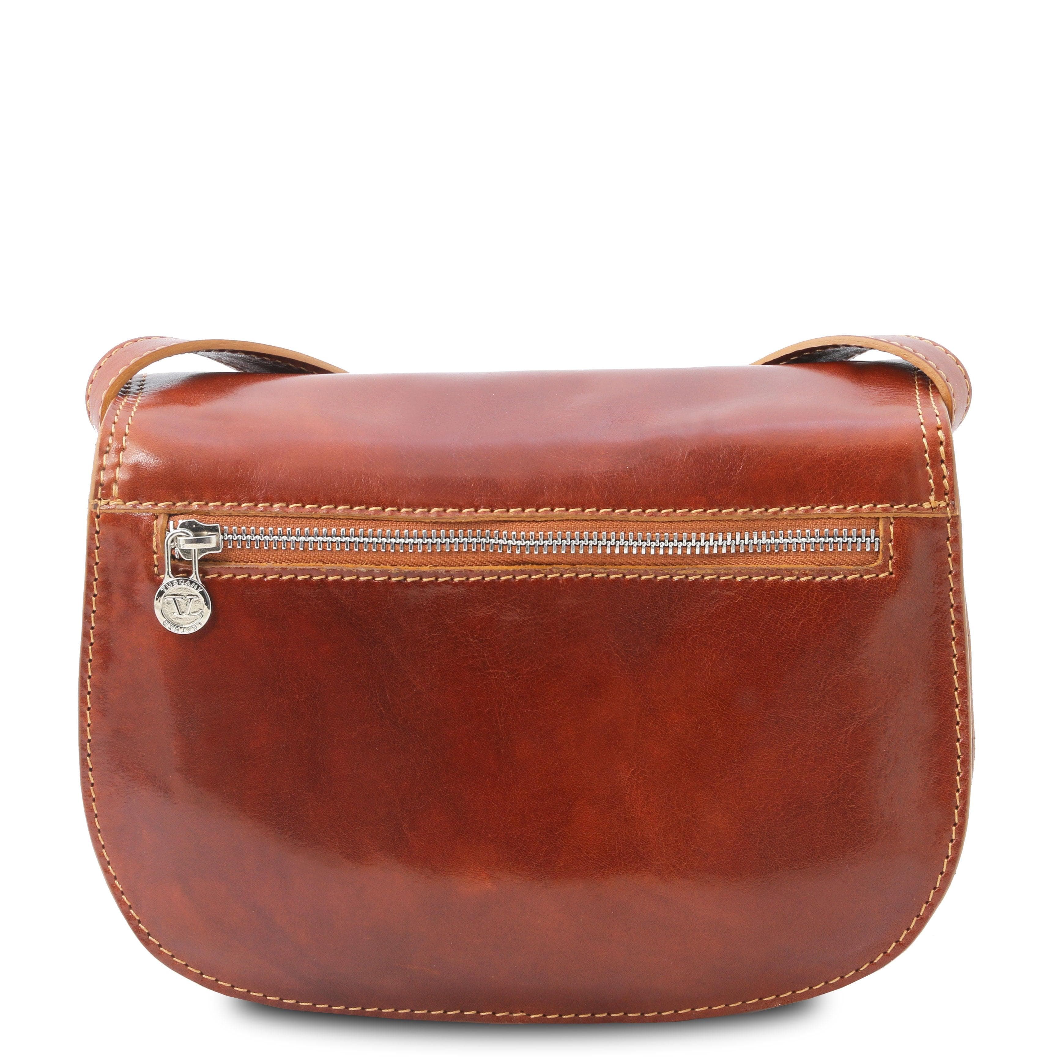 Ladies leather 2024 saddle bag