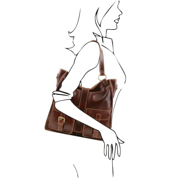 Melissa - Lady leather bag | TL140928 - Premium Leather shoulder bags - Shop now at San Rocco Italia