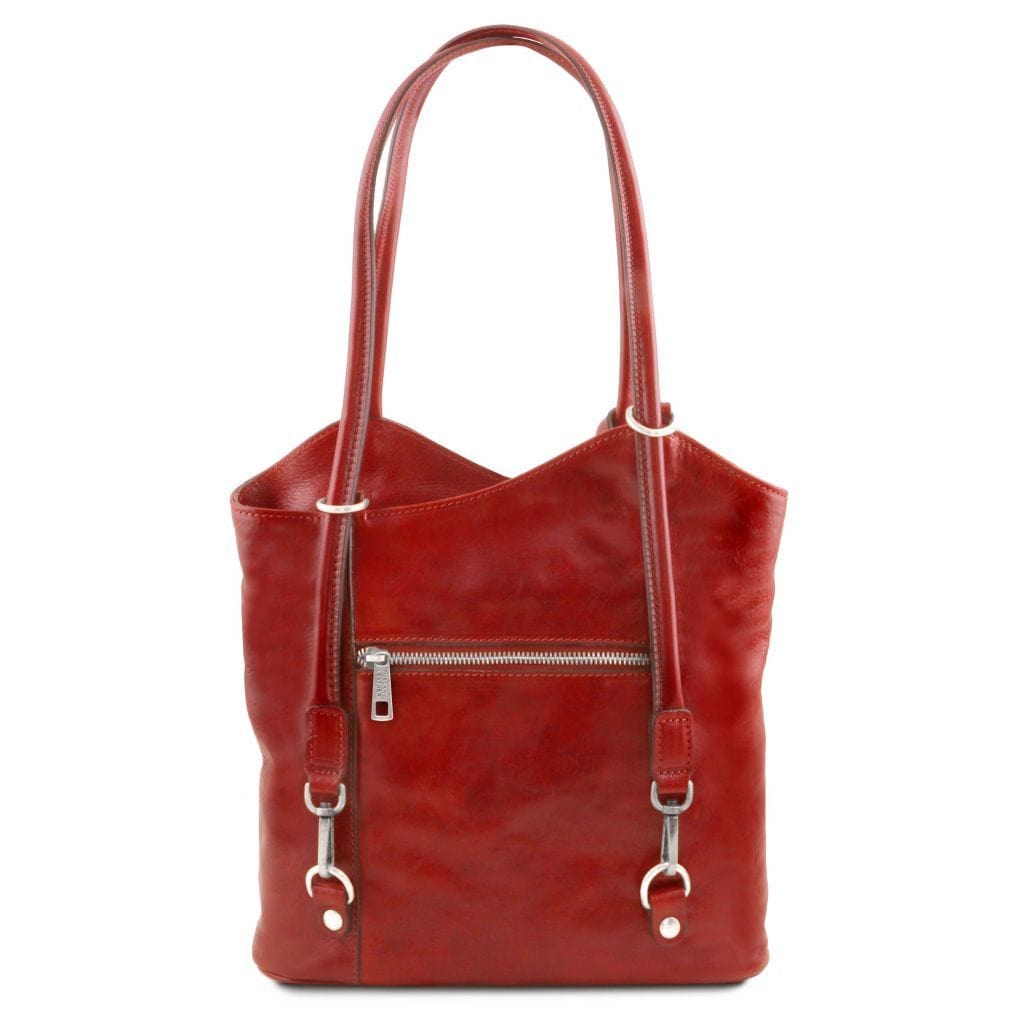 Patty - Leather convertible 2-in-1 backpack shoulder bag | TL141497 - Premium Leather shoulder bags - Shop now at San Rocco Italia
